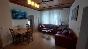 Posezení v ubytování Ferienwohnung Monteurwohnung