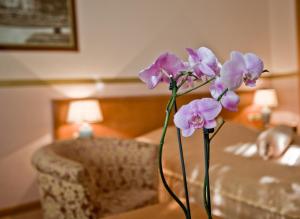 Katil atau katil-katil dalam bilik di Garni Hotel Park
