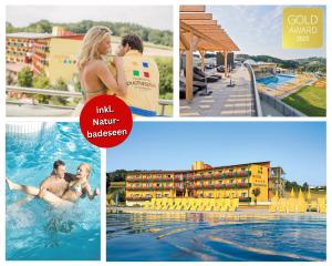 Bazén v ubytovaní Thermenhotel PuchasPLUS Stegersbach alebo v jeho blízkosti