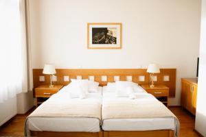 Postel nebo postele na pokoji v ubytování Hotel Pod Zeleným Dubem