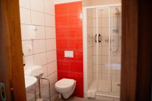 Koupelna v ubytování Hotel Pod Zeleným Dubem