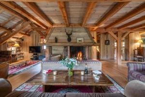Χώρος καθιστικού στο Le Chalet l'Harmonie - Pierres d'Histoire