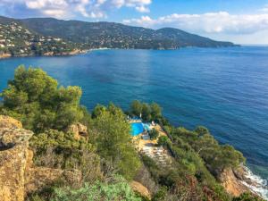 an aerial view of a body of water at MAZET - Domaine de la Pinède PRAMOUSQUIER - Le Lavandou in Le Lavandou