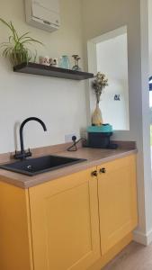 Kuchyň nebo kuchyňský kout v ubytování Oaklane Glamping Cabins + 42 fotografií