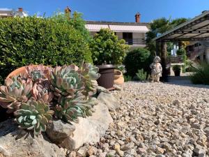 Ein Garten an der Unterkunft Apartment Malinska, Primorje-Gorski Kotar 1