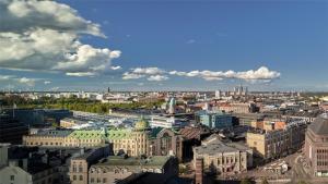 Nespecifikovaný výhled na destinaci Helsinky nebo výhled na město při pohledu z hotelu