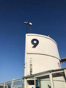 a building with a number on the top of it at LiveRio Hostel Ipanema in Rio de Janeiro