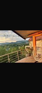 two pictures of birds flying in the sky at Anelora House in Gladno Polje
