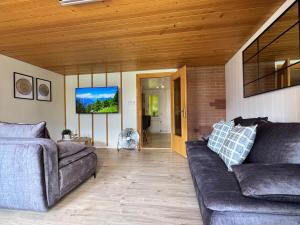 Posezení v ubytování River 2 -Kissed Retreat with Iconic Jungfraujoch View