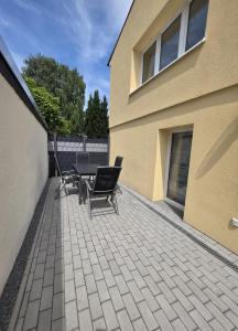 Balkón nebo terasa v ubytování Ankerplatz