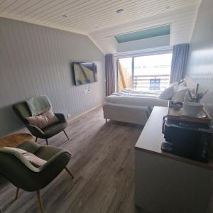 Postel nebo postele na pokoji v ubytování Lofoten Basecamp + 37 fotografií