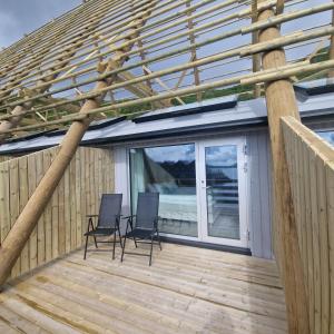 Balkón nebo terasa v ubytování Lofoten Basecamp