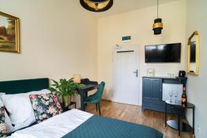 TV a/nebo společenská místnost v ubytování Apartamenty Katedralna Legnica