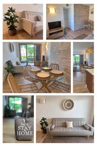 Et opholdsområde på Apartment 5 minutes from the beach!