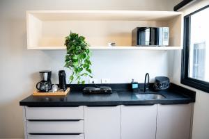 Kuchyň nebo kuchyňský kout v ubytování Iguassu Lofts