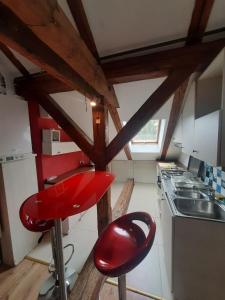 Kuchyň nebo kuchyňský kout v ubytování Loft przy Starym Mieście
