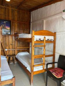 Voodi või voodid majutusasutuse Hotel Gabarra Lodge toas