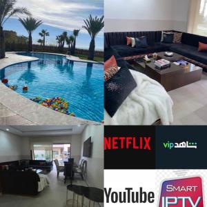 TV a/nebo společenská místnost v ubytování appartement beau rivage pied dans leau