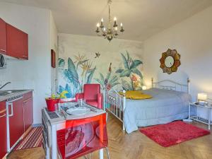 Postel nebo postele na pokoji v ubytování Studio climatisé avec jardin, wifi et animaux admis à Barbotan-les-Thermes - FR-1-841-11 + 8 fotografií