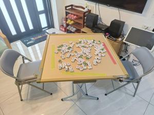 WanfuにあるHerland Homestayの鍵のグループが置かれたテーブル