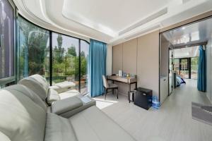 Χώρος καθιστικού στο Qingshan Hotel Baotou