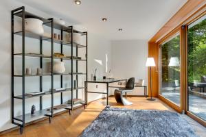 a home office with a desk and a chair at Jasna Manison in Kranjska Gora +39 photos