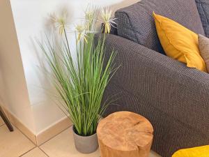 Ein Sitzbereich in der Unterkunft Villa Salus Whg 5 Auszeit - mit 2 Bädern und Balkon