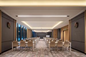 Χώρος καθιστικού στο Shanghai Jiading New Town Suisse Place Apartment Hotel