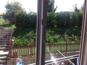 A garden outside Albergue As Eiras