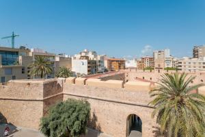 a view of a city with palm trees and buildings at Entre Castillo y Mar in Santa Pola