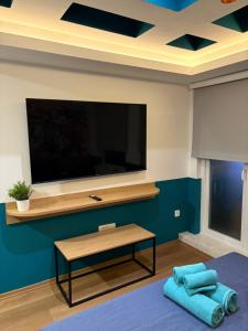 TV a/nebo společenská místnost v ubytování Bloom Boutique Hotel