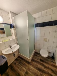 Koupelna v ubytování Max Motel