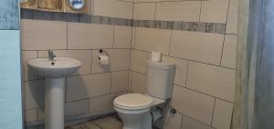 ein Badezimmer mit Toilette und Waschbecken in der Unterkunft 329 on 30th Avenue Villieria Jimmy in Pretoria