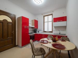 Kuchyň nebo kuchyňský kout v ubytování Mistic Apartament