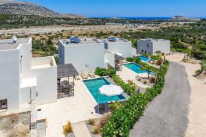 an aerial view of a villa with a swimming pool at Massari Hills Villa 9 in Malona Village