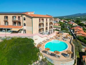 an aerial view of a hotel with a swimming pool at Felix Hotels - Hotel La Baja in Santa Caterina
