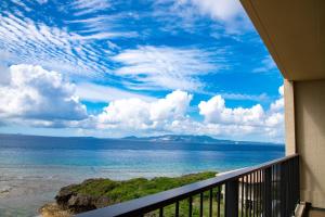 a view of the ocean from a balcony at Hyatt Regency Seragaki Island Okinawa in Onna