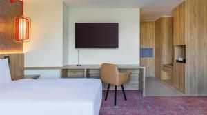 Ένα ή περισσότερα κρεβάτια σε δωμάτιο στο Hyatt Centric Soalteemode Kathmandu