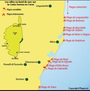 a map of lyme regis and the lyme regis beaches at Villa Lina 6 pers plages et rivières in Prunelli-di-Fiumorbo
