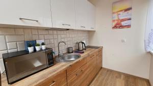 Kuchyňa alebo kuchynka v ubytovaní Apartament Bursztynowy