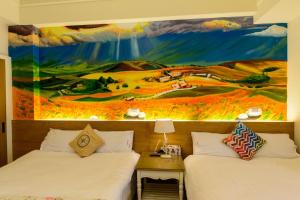 Letto o letti in una camera di BeautyFlower Cottage