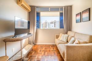 Ruang duduk di Apto 2 Quartos no Centro de Floripa JFM0101