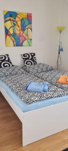 Posteľ alebo postele v izbe v ubytovaní Prostorný 3 pokojový apartmán s dvěma terasami + 37 fotografií