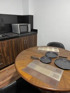 Η κουζίνα ή μικρή κουζίνα στο Centric minimalist Apartment