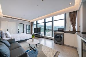 Shenzhen Shatoujiao Subway Station Apartment Hotel休息區