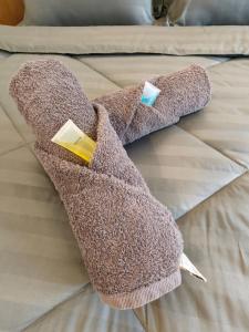 Secotek Nenasi Chalet客房内的一张或多张床位