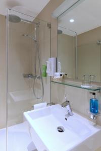 Koupelna v ubytování Hotel Hirschen