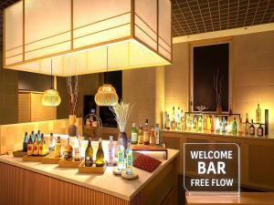 Lounge nebo bar v ubytování Super Hotel Premier JR Nara Eki