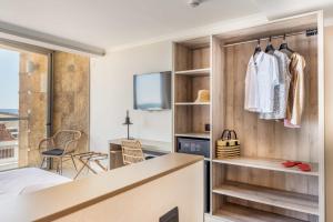 TV a/nebo společenská místnost v ubytování Hotel Metropol + 37 fotografií