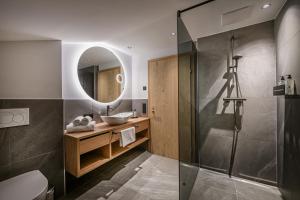 Koupelna v ubytování Hotel Hubertushof